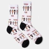 Chaussette Tribu des haricots d'orteil Lettres roses drôles d (Droite)