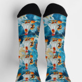 Chaussette tricher ou traiter le poulet fantôme (bleu) (Haut)