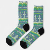 Chaussette tricô de Noël (Gauche)