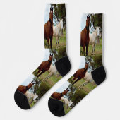 Chaussette Trio De Chevaux Doux, Chaussettes D'Équipage (Gauche)