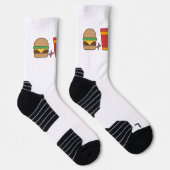 Chaussette Trio de restauration rapide : burger, soda, tranch (Droite)