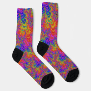 Chaussette Tripant Funky Gras Vibrant Arc-en-Ciel Abstrait Fr