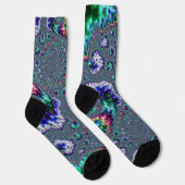 Chaussette Trippy coloré Super spirale Abstraite fractale (Droite)