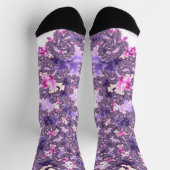 Chaussette Trippy Funky Boho Super Pastel Spiral Fractal Art (Haut)