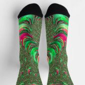 Chaussette Trippy Funky Psychedelic Super Spiral Fractal Art (Haut)