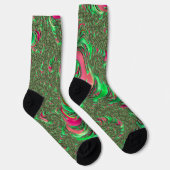 Chaussette Trippy Funky Psychedelic Super Spiral Fractal Art (Droite)
