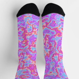 Chaussette Trippy Hippie Gras Couleurs Néon Trip Acidulé Marb