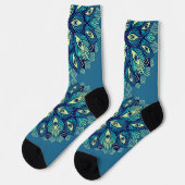 Chaussette Trippy Psychedelic Eyes Floral Surreal Art (Gauche)