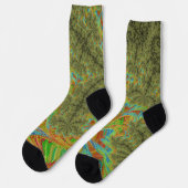 Chaussette Trippy Psychedelic Spiral Fractal Art (Gauche)