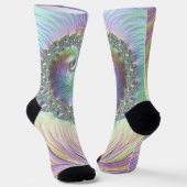 Chaussette Trippy Super Pastel Rainbow Spiral Fractal Art (Angulaire)