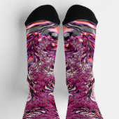 Chaussette Trippy Vibrant Psychedelic Funky Fractal Art (Haut)