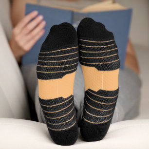 Chaussette Triste trente orange blanc simple rétro annonce d'
