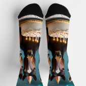 Chaussette Trois Chevaux Piebald fête d'anniversaire, (Haut)