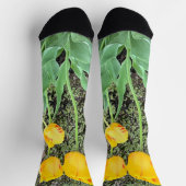 Chaussette Trois Tulipes Jaunes / (Haut)