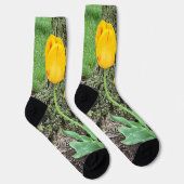 Chaussette Trois Tulipes Jaunes / (Droite)