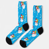 Chaussette Trombone Snowman Music Notes Motif (Gauche)
