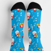 Chaussette Trombone Snowman Music Notes Motif (Haut)