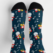 Chaussette Trombone Snowman Music Notes Motif (Haut)
