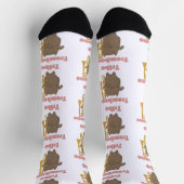 Chaussette Trombone Tribe Lettres Roses Chat Mignon (Haut)