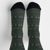 Chaussette Trombone Ugly Christmas Sweater Pattern Holiday (Haut)