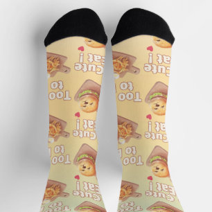 Chaussette Trop mignon pour manger : Art de burger Bichon sou