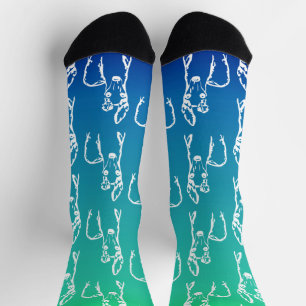 Chaussette Trop mignons Greyhounds Italiens blancs