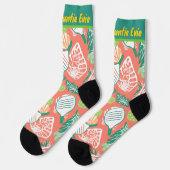 Chaussette Tropical Pickleball Paradise Custom Socks (Gauche)