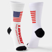 Chaussette Trump chaussettes avec drapeau américain - Gardez  (Angulaire)