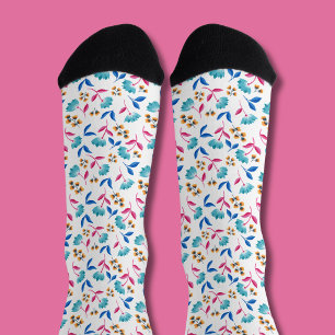Chaussette Tulipe florale abstraite colorée