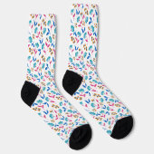 Chaussette Tulipe florale abstraite colorée (Droite)