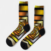 Chaussette Tunnel lumineux coloré Trippy Fractal Graphisme (Gauche)