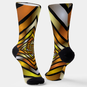 Chaussette Tunnel lumineux coloré Trippy Fractal Graphisme