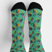 Chaussette Turquoise de lémuriens tropicaux (Haut)
