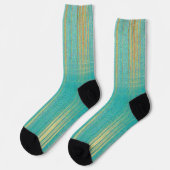 Chaussette Turquoise et or moderne (Gauche)