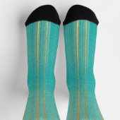 Chaussette Turquoise et or moderne (Haut)