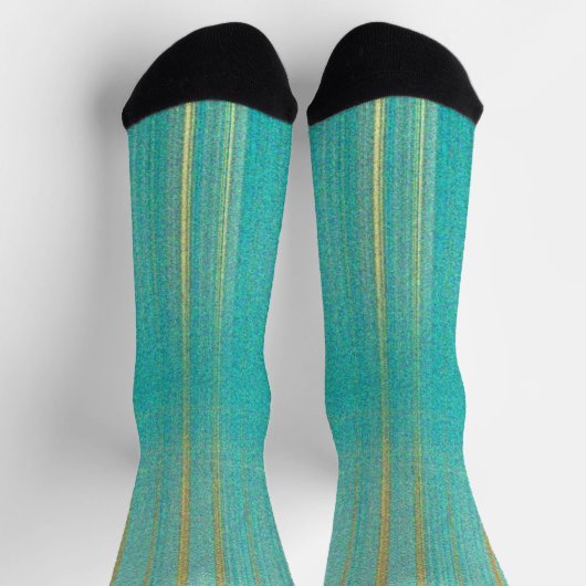Chaussette Turquoise et or moderne (Haut)