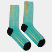 Chaussette Turquoise et or moderne (Droite)