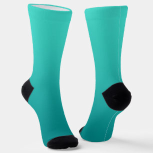 Chaussette Turquoise Minimaliste Moderne Teinte de Teal Ombré