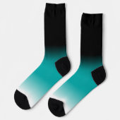 Chaussette Turquoise noir et blanc Ombre (Gauche)