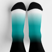 Chaussette Turquoise noir et blanc Ombre (Haut)