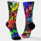 Chaussette Twirls colorés Abstraits / (Angulaire)