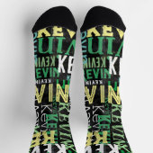 Chaussette Typographie Urbaine Détruite Polices Modernes (Haut)