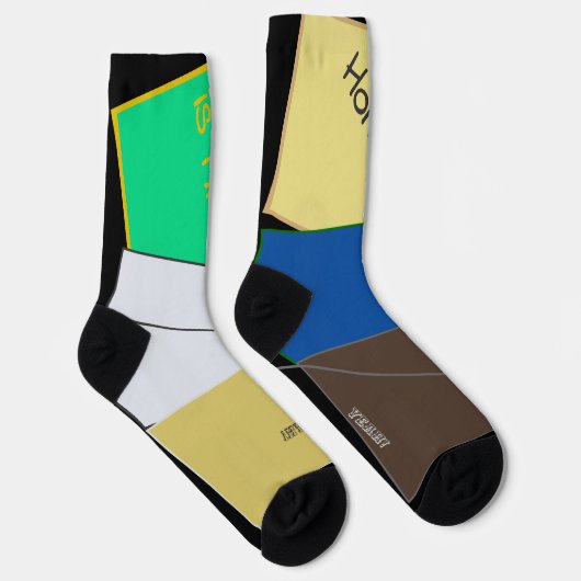 Chaussette Ugly squares, text and colors (Droite)