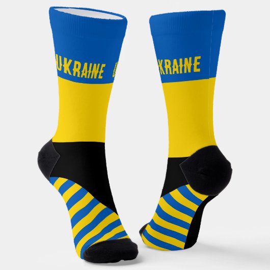 Chaussette Ukraine Chaussettes, drapeau ukrainien couleurs /  (Angulaire)