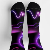 Chaussette Ultra-Modern Socks – Neon Geometric Design (Haut)