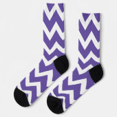 Chaussette Ultra violet violet blanc motif Chevron (Gauche)