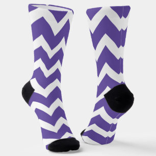 Chaussette Ultra violet violet blanc motif Chevron