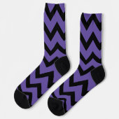 Chaussette Ultra violet violet noir motif Chevron (Gauche)