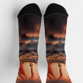Chaussette Uluru "Ayers Rock" Australia Oil Paint, (Haut)