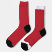 Chaussette un arrière - plan rouge avec un (Gauche)